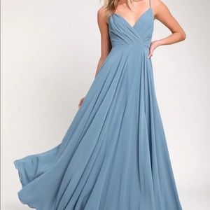 Lulu “All About Love Slate Blue Maxi Dress”